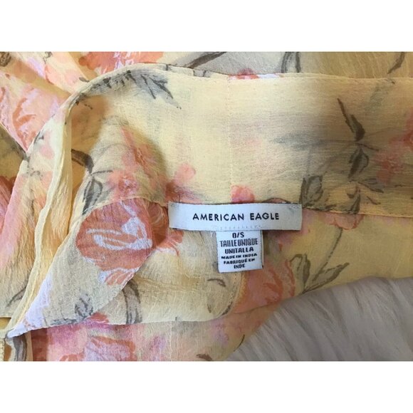 American Eagle Outfitters Kimono Blouse Women's Floral OS Sheer Swim Cover Up - Picture 5 of 6